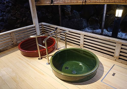 城崎溫泉曼陀羅湯的柏木桶浴